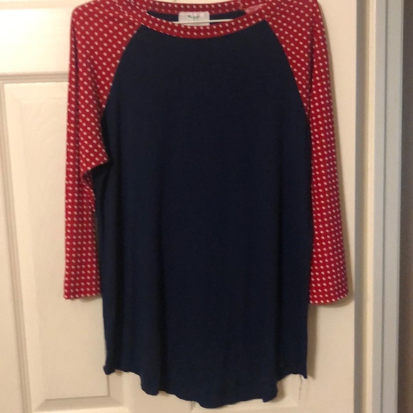 L&B Tops - Women’s L&B red white & blue tee size lg